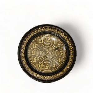 Wooden 12-Inch Brass Fitted Clock