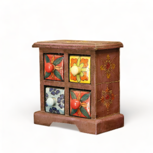 Wooden Ceramic Drawers (4 Drawers)
