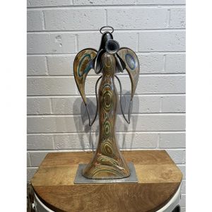 Wood Iron Lamented Angel with Trumpet