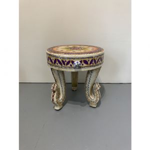 15" Diameter Hand Painted Stool