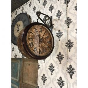Sleeper Wooden Dual-sided Clock with Stand