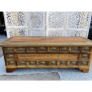 Honey Brass Fitted Trunk